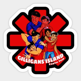 gilligans island  cartoon style : exotic trip Sticker